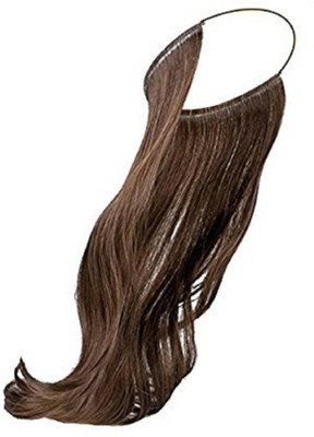 

INAAYA One Piece Straight Invisible Wire Secret Synthetics Extensions brown Hair Extension