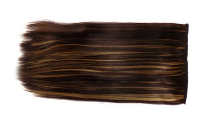 

INAAYA Synthetic Women Straight Extension For Home And Party Use, Golden Brown Hair Extension