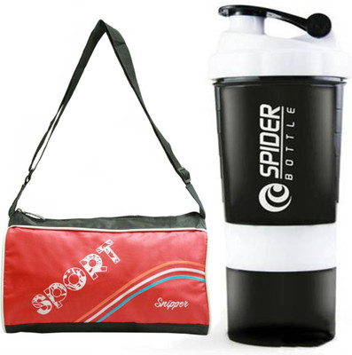 

Snipper Combo of Sport Bag Red And White Spider Shaker Gym & Fitness Kit