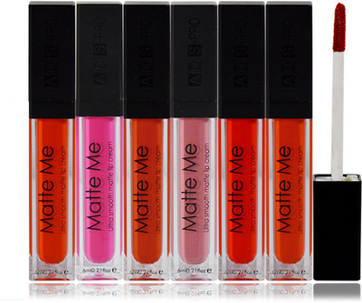 

ADS Pro Ultra Matte Lipstick 2181-B Pack of 6(Multicolor, 6 ml)