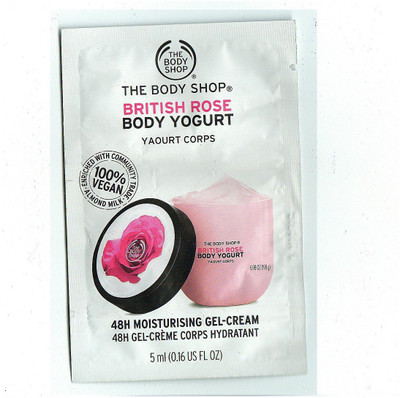 

The Body Shop British Rose Body Yogurt 48 HR Moisturising Instantly Absorbing & Non Sticky Gel Cream (Pouch) 5ml(5 ml)
