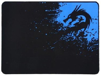 Protokart Dragon Series Water Proof with Stitched Edges, Carbon Fiber Design (Blue) Mousepad(Blue, Black)