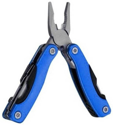 Bewitching High Grade Steel Folding Swiss Pliers with Mini 9 Multipurpose Functions Tools Multi Utility Plier(9 Tools, Blue)