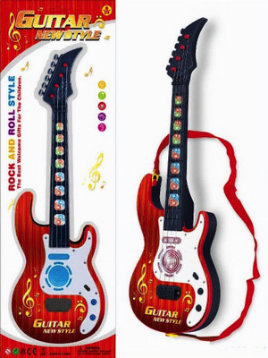 

ToyVilla Rock and Roll New Style Guitar for Kids with Auto Music and Light(Multicolor)