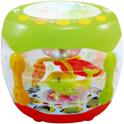 

F Z COLLECTIONS Battery Operated Drum with music and flash(Multicolor)