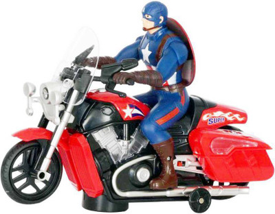 

Mahvi Toys Super Hero Action Bike Toy With 3d Lights and Music(Multicolor)