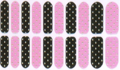 

Lootkabazaar Adhesive Long Lasting Stickers For Women NAS035(Pink::Black)