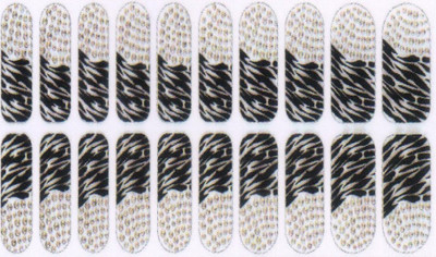 

Lootkabazaar Adhesive Long Lasting Stickers For Women NAS014(Black::White)
