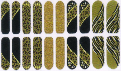 

Lootkabazaar Adhesive Long Lasting Stickers For Women NAS044(Gold::Black)