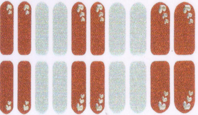 

Lootkabazaar Korean Made DIY Nail Art Self - Adhesive Long Lasting Stickers For Women NAS022(White::Brown)