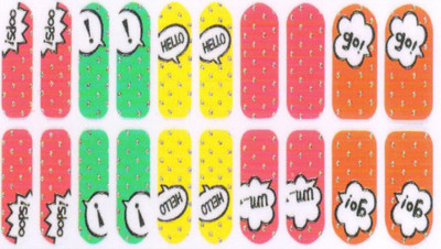 

Lootkabazaar Korean Made DIY Nail Art Self - Adhesive Long Lasting Stickers For Women NAS033(Multi)