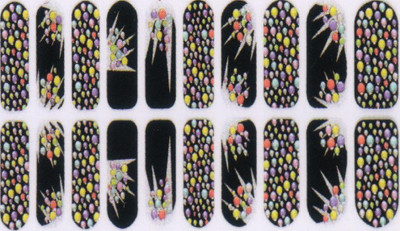 

Lootkabazaar Korean Made DIY Nail Art Self - Adhesive Long Lasting Stickers For Women NAS009(Black)