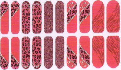 

Lootkabazaar Adhesive Long Lasting Stickers For Women NAS045(Red::Black)