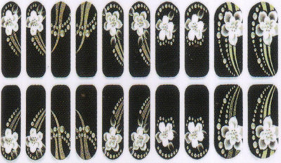 

Lootkabazaar Korean Made DIY Nail Art Self - Adhesive Long Lasting Stickers For Women NAS037(Black)