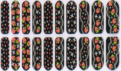 

Lootkabazaar Adhesive Long Lasting Stickers For Women NAS010(Black::Red)