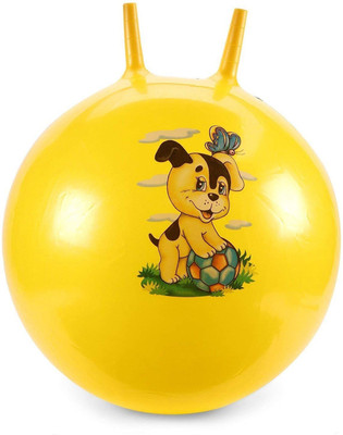 Clastik Kids Bouncing Inflatable Hopping Ball Sit and Jump and Bounce - Small Size 60 cms/24 inch-(Yellow)