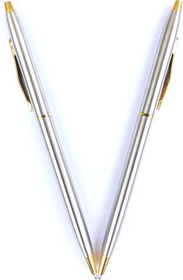 Swarnalekha XPRES 2 Pcs. Full Brass Metal Ball Pen Gift Set(Pack of 2, Blue)
