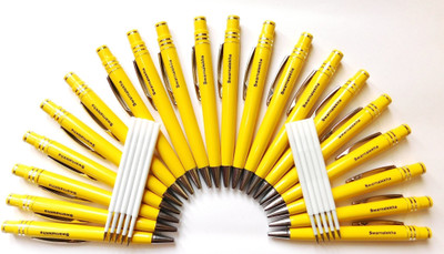 

Swarnalekha Glow Yellow 20 Pcs. & 10 Pcs. Extra Refill, Blue Ball Pen(Pack of 20)