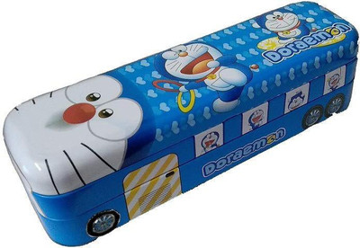 

blix super Cartoon Printed Bus Shape Pencil Box & Toy for Kids Art Metal Pencil Box(Set of 1, Multicolor)