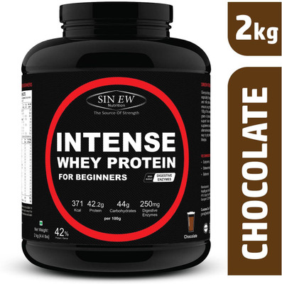 

Sinew Nutrition Intense Whey Protein for Beginner's With Digestive Enzymes, Protein Supplement - Chocolate Flavour 2 Kg Whey Protein(2 kg, Chocolate)
