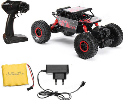 

Johnnie Boy 1:18 Rechargeable Rock Crawler 4WD 2.4 Ghz 4x4 Rally Car RC Monster Truck Kids Play Toys (Red)(Multicolor)