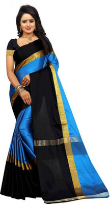 prabhas Self Design Kanjivaram Cotton Silk Saree(Multicolor) prabhas Self Design Kanjivaram Cotton Silk Saree(Multicolor)