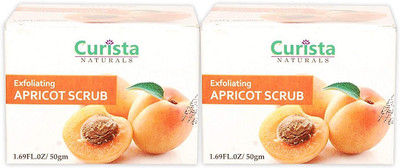 

Curista Naturals Exfoliating Apricot Scrubs For Face Dead Skin & Tan Removal For All Skin Types (50 GM X 2) Scrub(50 g)
