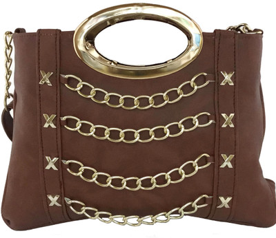 

Ferishta Women Evening/Party, Casual, Formal Brown Rexine Sling Bag