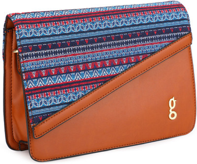 

Global Desi Women Casual Tan PU Clutch