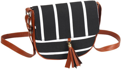 

Ayeshu Girls Casual Black Leatherette Sling Bag