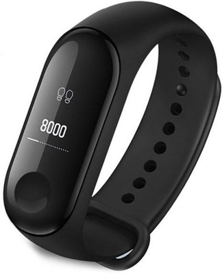 Jaiden Band 3 Black,Pedometer,Alarm(Black Strap, Size : Free Size)