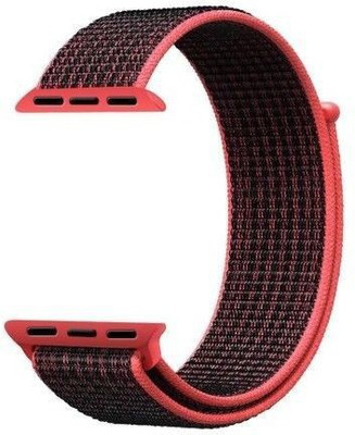 

CELLFATHER Nylon Band iwatch Strap For 38mm Series 1 2 3 - Red Black Smart Watch Strap(Mullti Color)