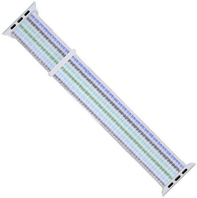 

CELLFATHER Woven Nylon Sports Strap for iWatch Series 1,2,3 (38mm) Blue Streak_STRIPED Smart Watch Strap(Blue)