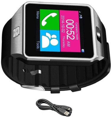 

ewell Bluetooth with Built-in Sim card and memory card slot Compatible with All Android Mobiles Silver Smartwatch (Silver Strap Regular) silver Smartwatch(Black Strap Free Size)