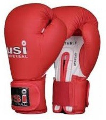 

USI Lite Contest Training Durable PU Made Ideal For Beginners Light Weight 10oz Boxing Gloves (L, Red)