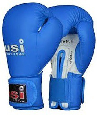 

USI Lite Contest Training Durable PU Made Ideal For Beginners Light Weight 10oz Boxing Gloves (M, Blue)