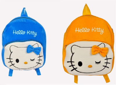 

kidofly Swati toy kids school bag new hello kitty backpack for children,s , gift ( 2 to 6 age ) double zip soft fabric , nursery / play school boy/girl 10 L - 38 cm(Multicolor)
