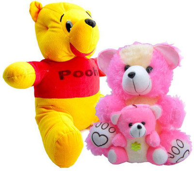 

Yashi Enterprises Pooh and Mother Kid Teddy - 40 cm(Multicolor)