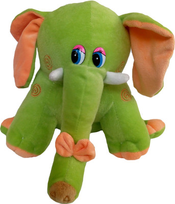 

MEGAEMART ELEPHANT ANIMAL SOFT TOY [GREEN] - 25 cm(Multicolor)