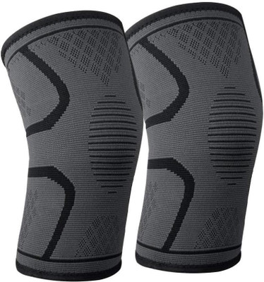 

DALUCI 1Pair Fitness Running Elastic Nylon Sport Compression Knee Pad Sleeve Knee Support (, Grey