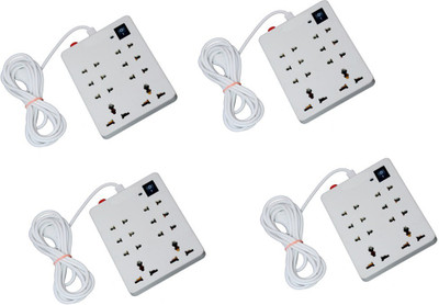 

NEXT TECH 8+1 (4 PCS) 8 Socket Surge Protector(White)