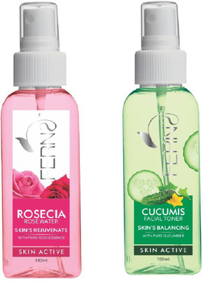 Ferns Rosecia (Rose Water) + Cucumis (Skin-Balancing) Facial Toner(100 ml)