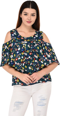 vashist Casual Cold Shoulder Floral Print Women Multicolor Top