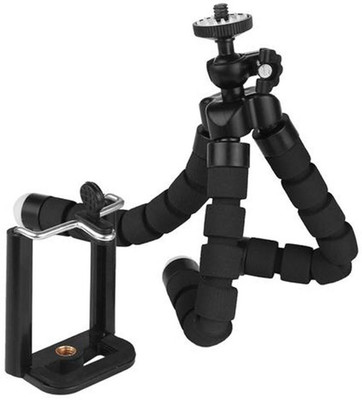 

CASADOMANI Universal Velvet Finish Flexible Style Tripod for SmartPhone, Camera, DSLR, Smartphones with Universal Mobile Mount Adapter & Screw Tripod(Black, Supports Up to 1000)
