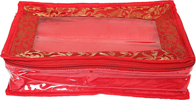 

kuber industries Satin Two Roll Bangle Box (Red) bangle box Vanity Box(Red)