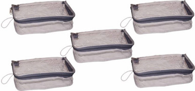 

OmneityHuckster Transparent Pouch OmneityHuckster Pack of 5 transparent cosmetic bag bridal organizer jewellery storage vanity box (Transparent) Vanity Box(Transparent)
