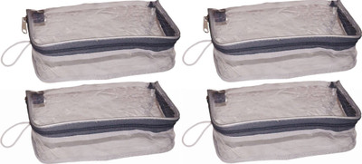 

OmneityHuckster Transparent Pouch OmneityHuckster Pack of 4 transparent cosmetic bag bridal organizer jewellery storage vanity box (Transparent) Vanity Box(Transparent)
