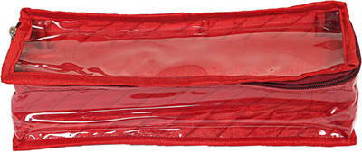 

Kuber Industries Satin One Roll Bangle Box Bangle box Vanity Box(Red)