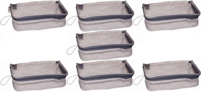 

OmneityHuckster Transparent Pouch OmneityHuckster Pack of 7 transparent cosmetic bag bridal organizer jewellery storage vanity box (Transparent) Vanity Box(Transparent)
