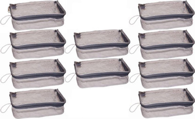 

OmneityHuckster Transparent Pouch OmneityHuckster Pack of 10 transparent cosmetic bag bridal organizer jewellery storage vanity box (Transparent) Vanity Box(Transparent)